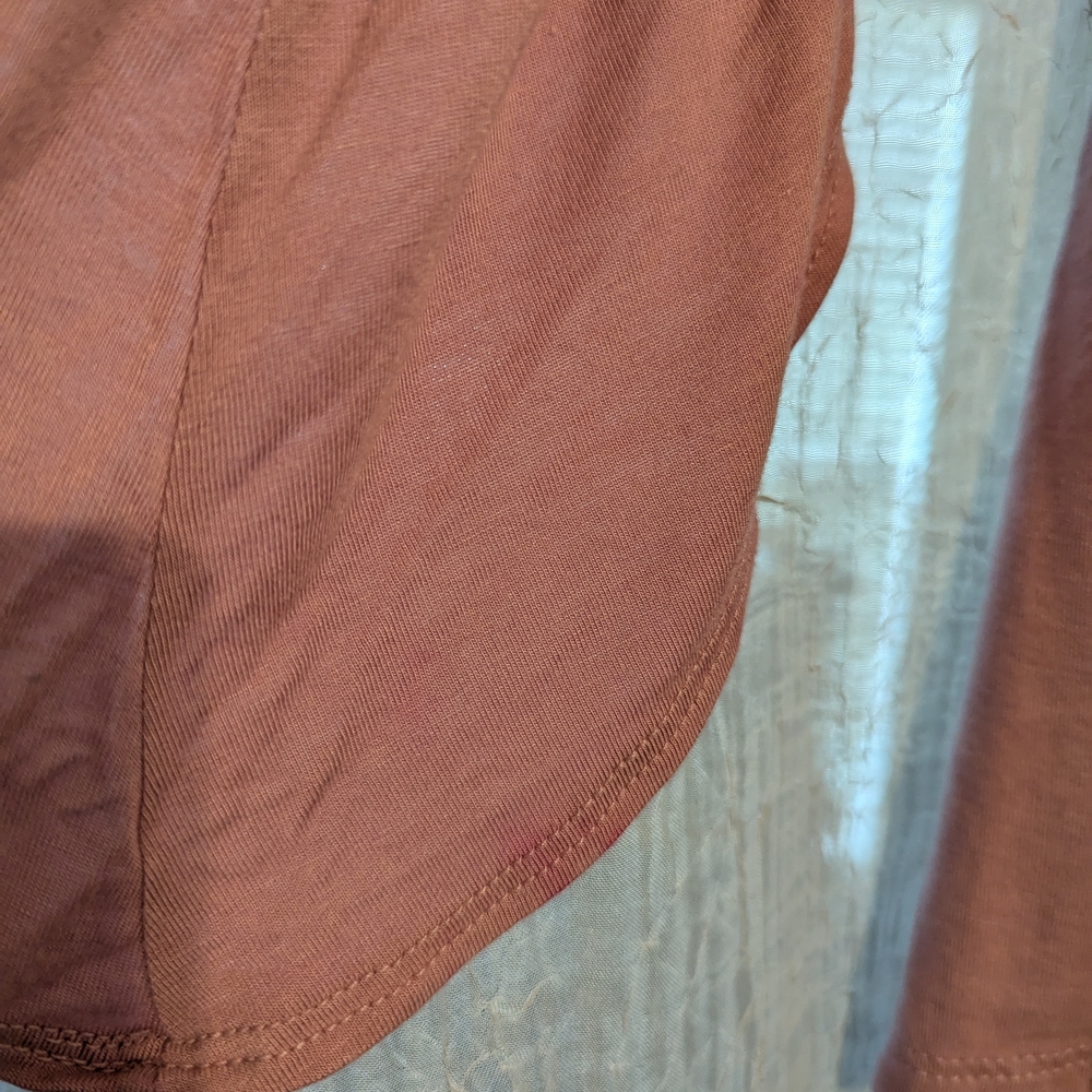 143 Story by Line Up Orange Asymmetrical Ruffled Blouse - Picture 6 of 8